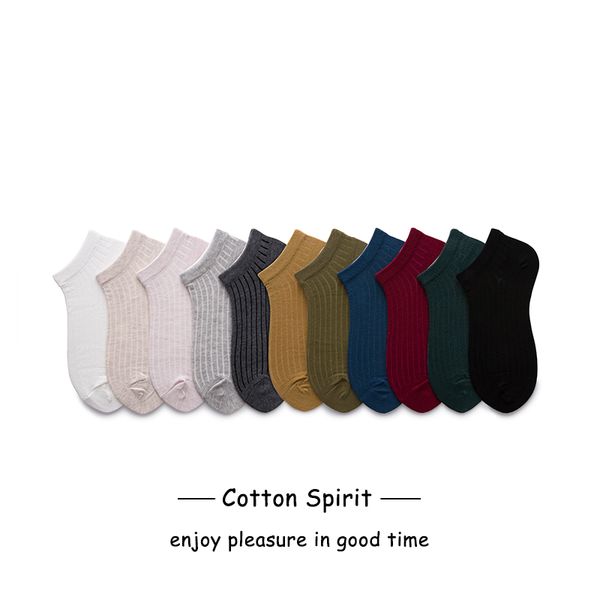 

socks & hosiery 10 pieces = 5 pairs spring summer women solid color fashion wild shallow mouth felmen girls female invisible slipper, Black;white