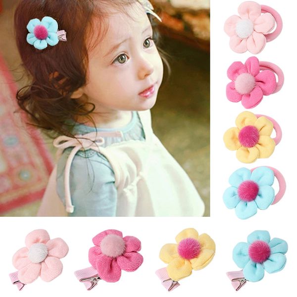 M Mism Girls Scrunchie Flower Hairpins Barrettes Hair Ties Hair