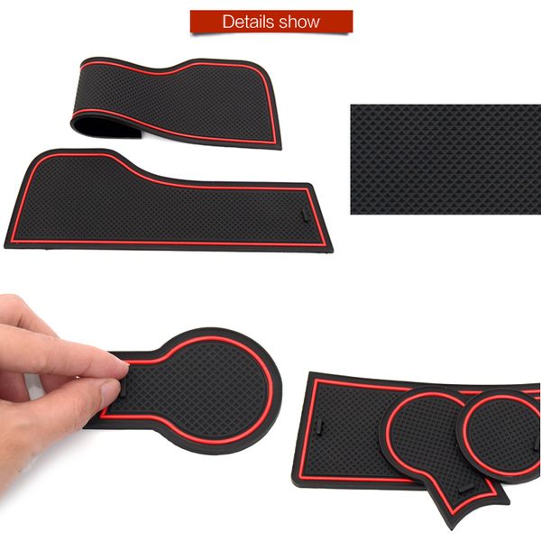 

anti-slip mat for mini r56 r57 hatch one cooper s 2006-2013 gate slot anti-dirty door groove mat car interiors gel