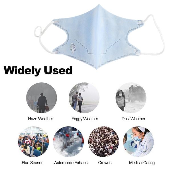 

50pcs kids disposable non-woven carbon dustproof mouth mask face mask