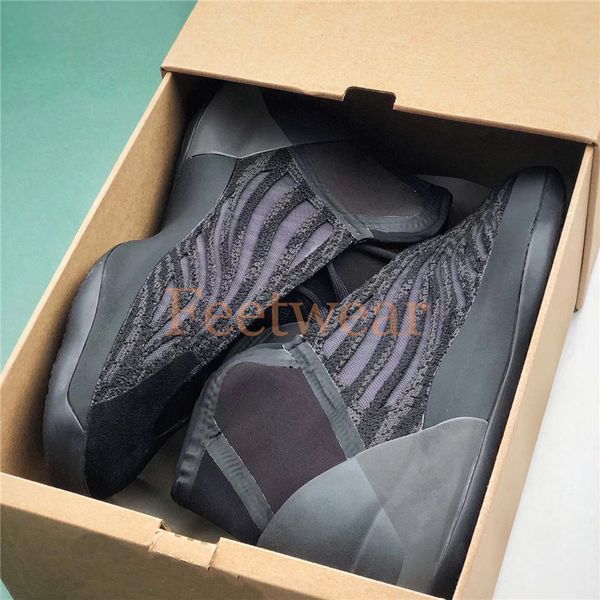 

высокого качество квантового дизайнера баскетбол обувь kanye west 3m reflective quantum тройной черная мужчины женщина кроссовки спорт кросс