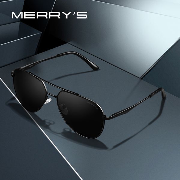 

merrys design men classic pilot sunglasses aviation frame hd polarized fashion sun glasses for driving uv400 protection s8316n, White;black