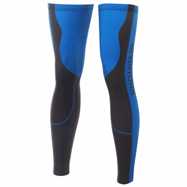 

xintown high elasticity cycling legwarmers running basketball soccer sport safety tights sportswear leg cover, Black