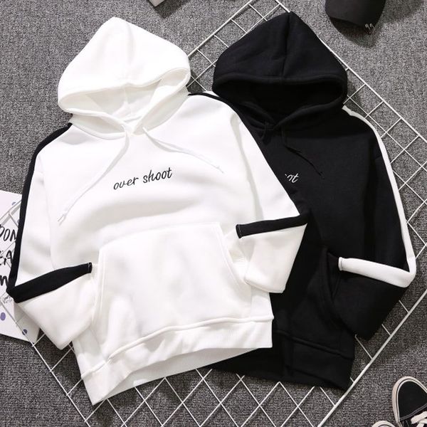 

2019 winter sweatshirt for women wearing casual sweaters long sleeve black white sweater