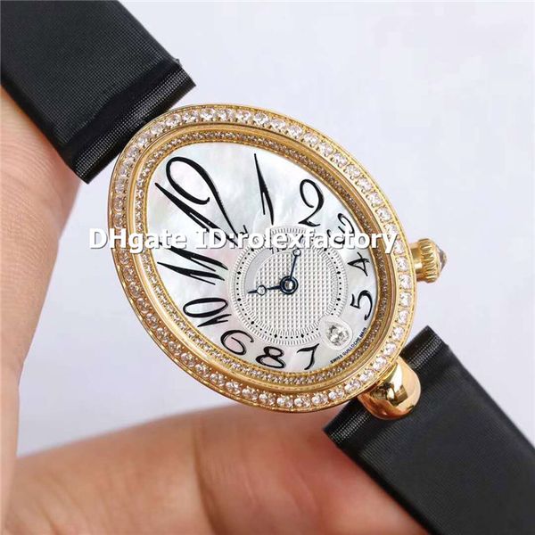 

18K желтое золото, бриллиант, овал, женские часы Reine de Naples CAL.537 / 3 с автоматическим по