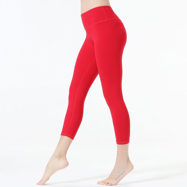 

capri yoga pants pink color solid color yoga pants trousers slim running leggings sport trousers lady tight fitness, White;red