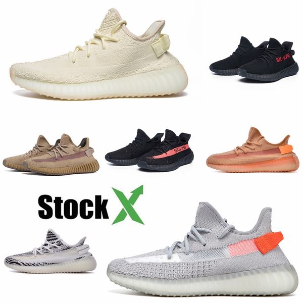 

with box)discount kanye west shoes retro wave runner grey causal shoes mens women solid grey chalk white core black sneakers #qa831