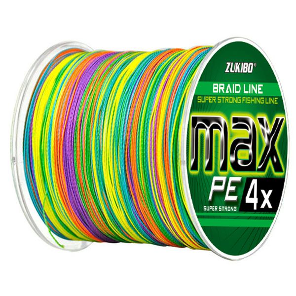 

zukibo max 1m1color 300m 4 strands super strong japan multifilament fish rope 100% pe fishing line braided wires 8 to 80lb