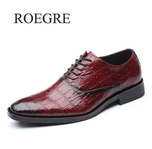 

fashion italian men dress shoes retro leather crocodile grain business men shoes party wedding slip on flat loafer 47, Black