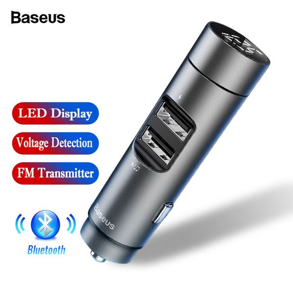 

baseus car charger bluetooth 5.0 fm transmitter modulator handsaudio receiver auto mp3 player 3.1a dual usb fast charger