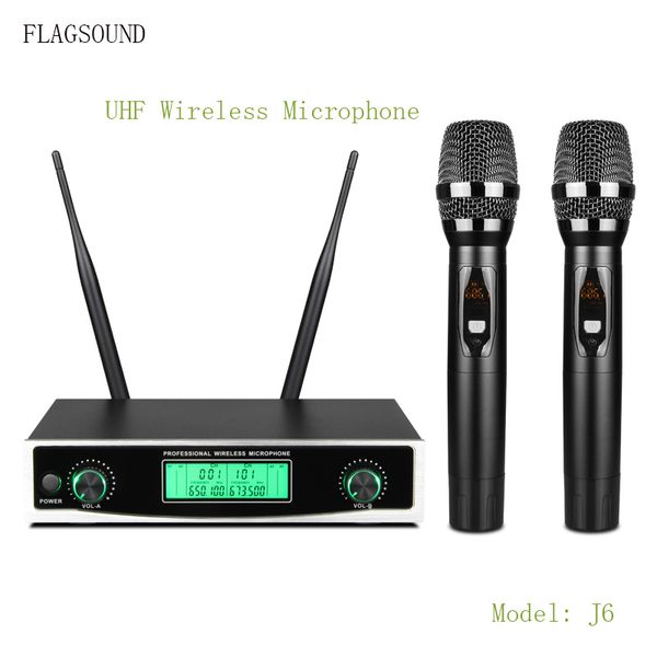 J6 Professional Uhf Ir Wireless Microphone System For Speaker Handheld Karaoke Microphone Launchpad Ceiling Microphone Cell Phone Microphone From
