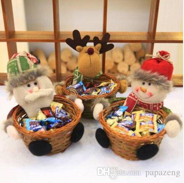 

2019 handmade christmas candy basket deskdecoration christmas decoration gifts