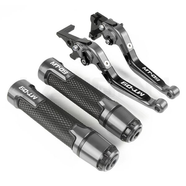 

motorcycle brake clutch lever & 7/8 handlebar grips for yamaha mt09 mt 09 tracer 2014 2015 2016 2017 2018 2019 mt-09 tracer
