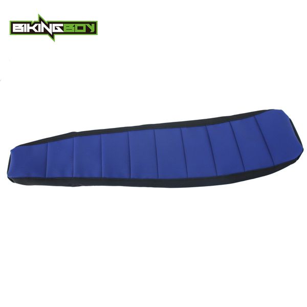 

bikingboy blue supermoto motocross offroad ribbed gripper soft seat cover for yamaha yz 125 250 yz125 yz250 02-17 16 15 14 13 12