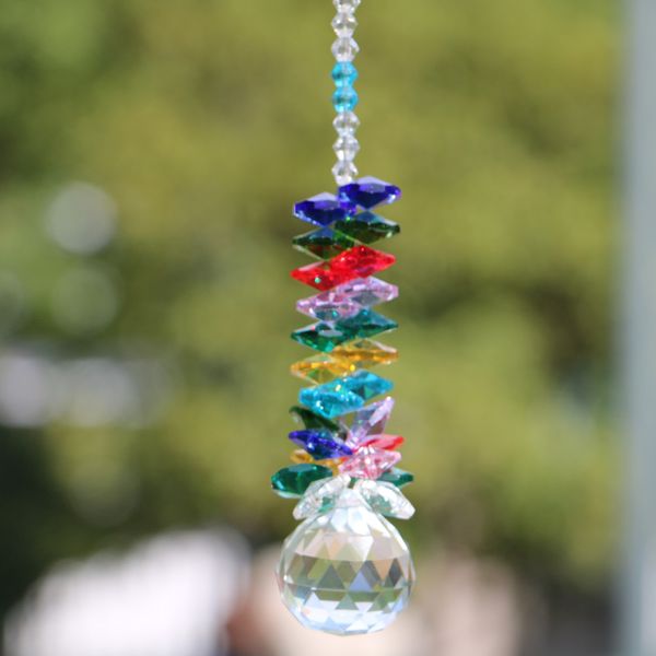 

5pcs lead k9 crystal ball suncatcher hanging feng shui prisms pendant pendulum window decor 20mm w041