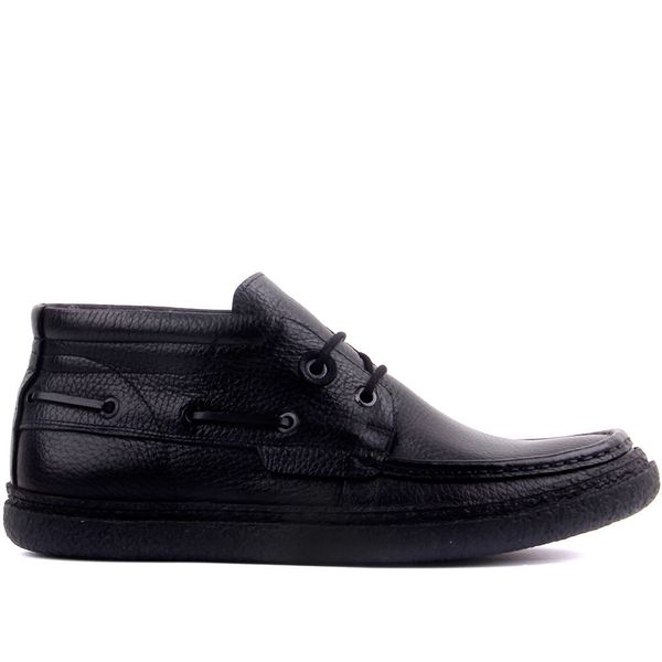 

sail-lakers black leather lace-up men boots