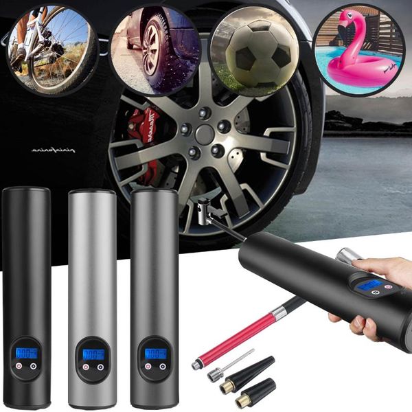 

12v car wireless inflatable pump portable car air pumps electric tire inflator lcd digital rechargeable for auto emergency