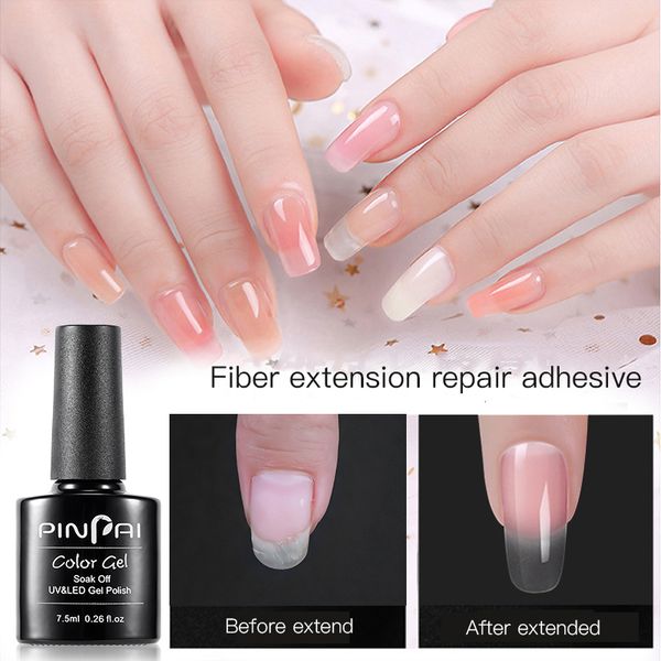

fiber extension nail gel for women resin reinforcement repair polish tool nails art tool, Red;pink