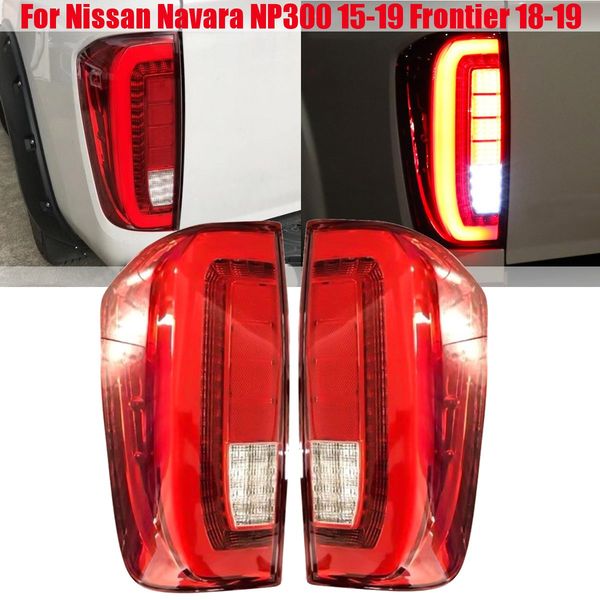 

pair хвост лампы задний фонарь задний фонарь задний стоп-сигнал задний светильник для nissan navara np300 2015 -2019 frontier 2018-2019