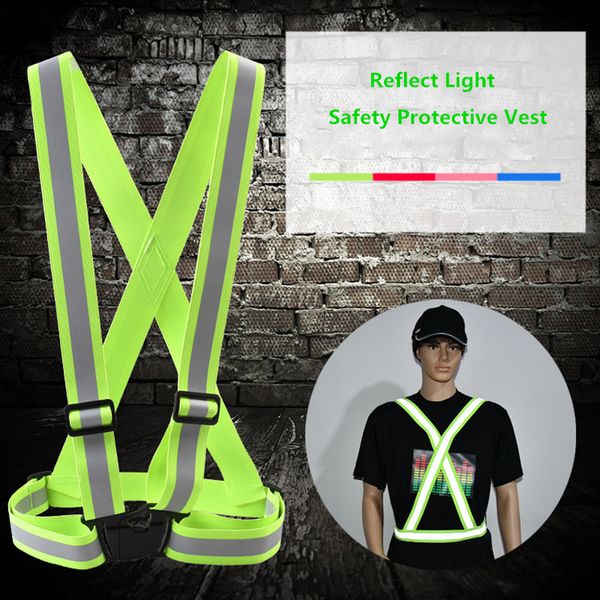 R/éfl/échissant Gilet Davertissement V/êtements De Travail Haute Visibilit/é Jour Nuit Gilet De Protection pour Courir Cyclisme S/écurit/é du Trafic