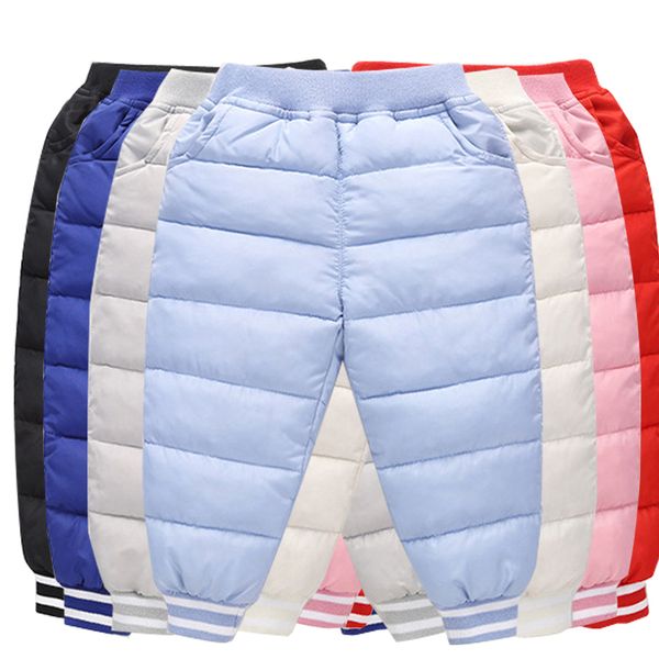 

детские брюки хлопок проложенный осень малыш брюки водонепроницаемая одежда малышей мальчика зимние штаны девушки брюки детей для мальчиков, Blue