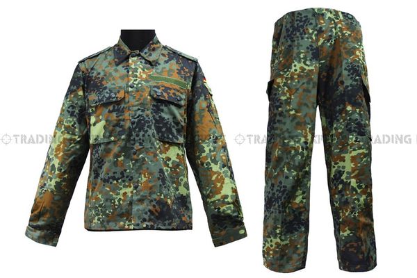 

us army uniform for men german woodland camo bdu uniform [cl-01-gw, Blue;black