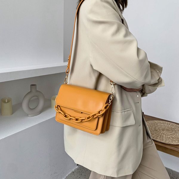 

leisure chain bag bag for women pu leather lady shoulder new crossbody square handbag small advanced flap female purse vputj, Red;black