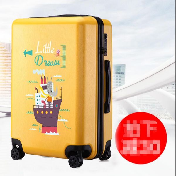 

cartoon suitcase, leather case, password bar box, female korean edition, personality, lovely girl student suitcase