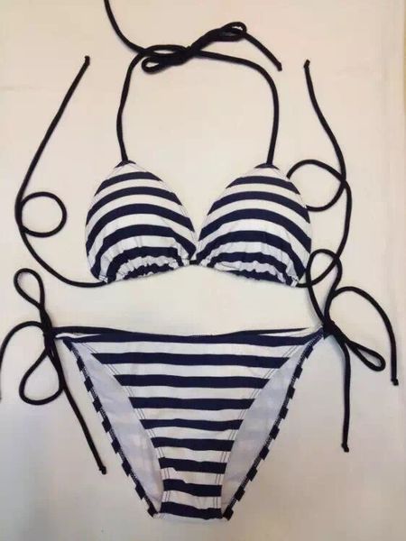 

2020 new women fashion blue white strips cotton fashion accessories swimsuit size s-xl available with box and dastbag, Silver