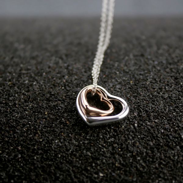 

wedding 925 silver necklace female woman peretti open heart necklace fine jewelry