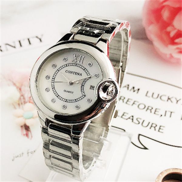 

2019 luxuly ladies watches women's watches vibrato explosions one from the batch, Slivery;brown