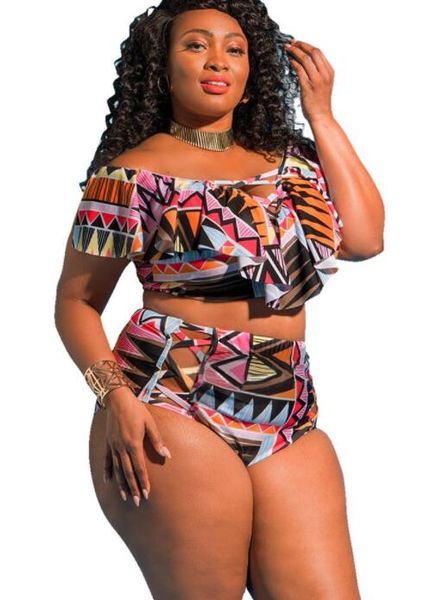 

designer plus big large swimwear women's high waisted print and fat bikini one shoulder multi rope high waist bikinis 2023 bikini sets