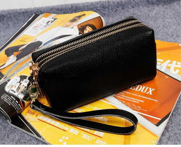 

the 2018 new genuine leather cowhide large capacity small hand bag lady lychee pattern hand bag package mail