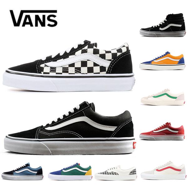 

New original van fear of god cla ic men women canva neaker checkerboard black white yacht club mar hmallow kate ca ual hoe