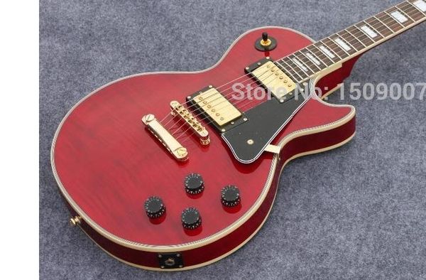 

custom electric guitar, red flame maple reasonable price