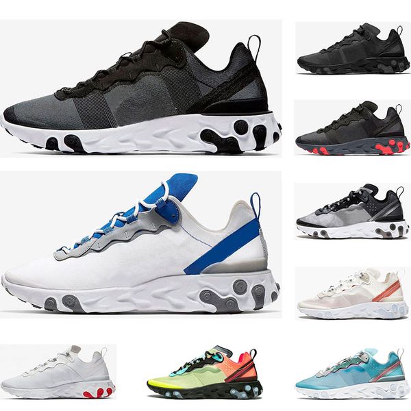 

Hotsale React Element 55 87 running shoes for men women white black Royal Tint blue Desert Sand mens trainers sports sneaker size 36-45