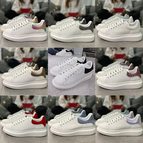 

with box]2020 designer fashion luxury alexander mcqueens mcqueen mqueen men women shoes baskets sneakers 00214b313#, Black