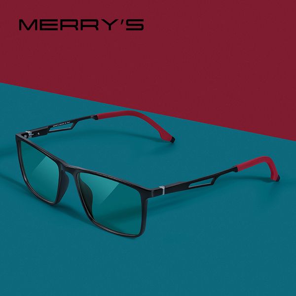 

merrys design men anti blue ray light blocking glasses uv400 glasses for computer aluminum legs with silicone temple s2270, White;black