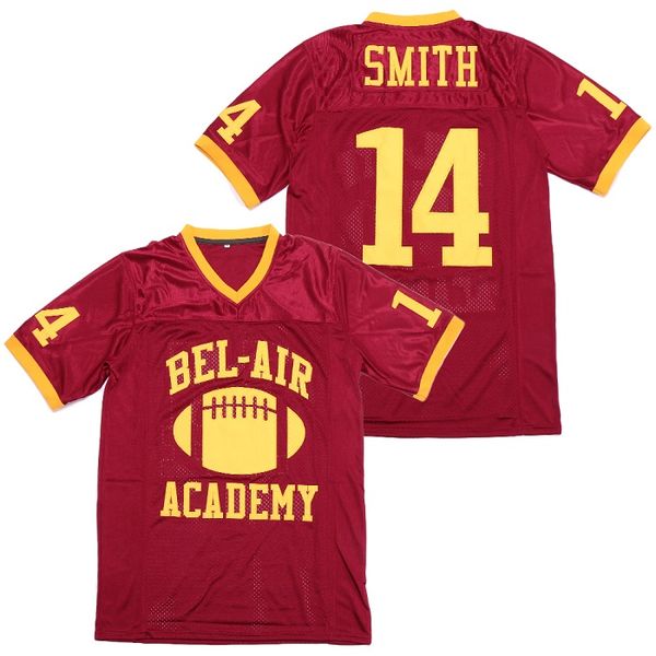 

bel-air academy smith # 14 красный мужчины футбол джерси размер s-xxxl, Black