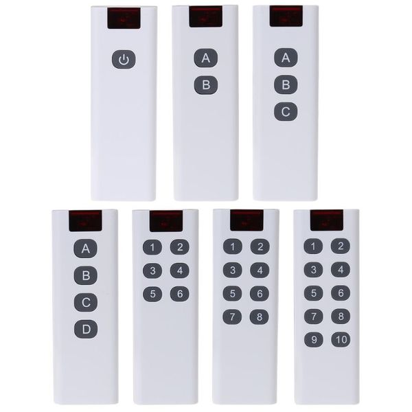 

remote controlers universal wireless learning code digital controller transmitter 1/2/3/4/6/8/10 channels buttons keypad ak-7010tx