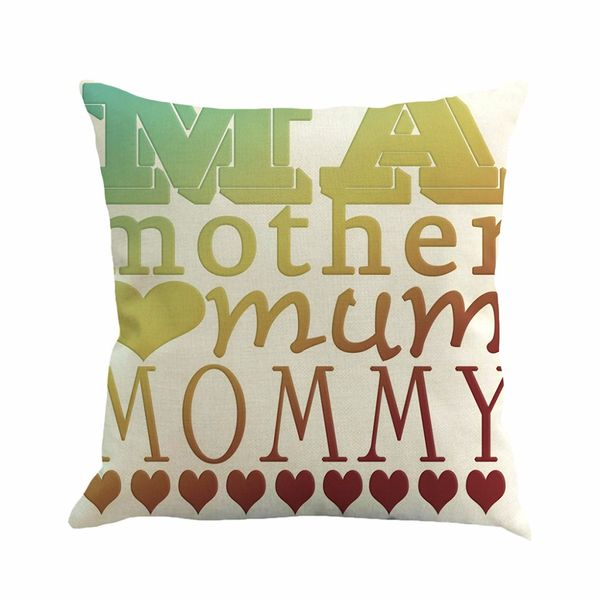 

super soft mother's day linen pillowcase sofa pad set home decoration w610