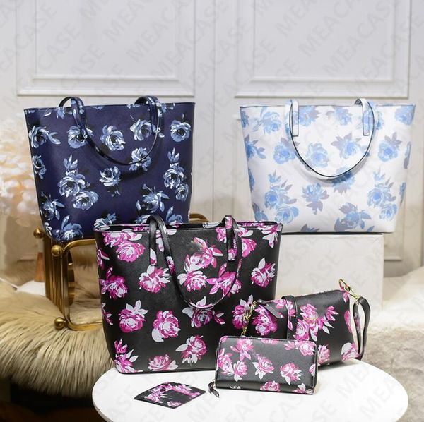 

2020 ks brand handbag floral crossbody fanny pack designer one shoulder bag and long zipper wallet purse +credit card holder slot pu d7601