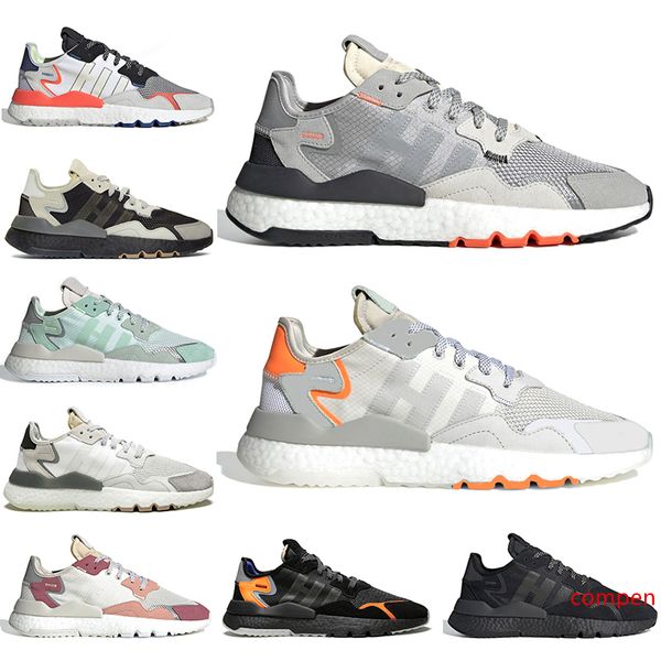 

new nite jogger 3m reflective running shoes for men women triple black white breathable mens trainer sports sneakers 36-45