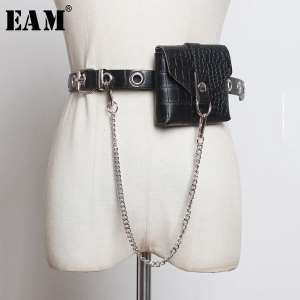 

eam] pu leather black mini-bag chain split joing long belt personality women new fashion all-match spring autumn 2020 1m535, Black;brown