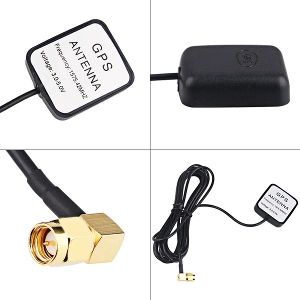 

1pcs bend/right angle strengthen signal gps receiver gps antenna sma connector 3 meters 1575.42mhz moto auto accessories