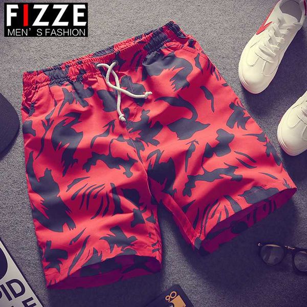 

men's shorts motion 5 full marks pants man flower leisure time camouflage in summer sandy beach trouser tide seaside, White;black