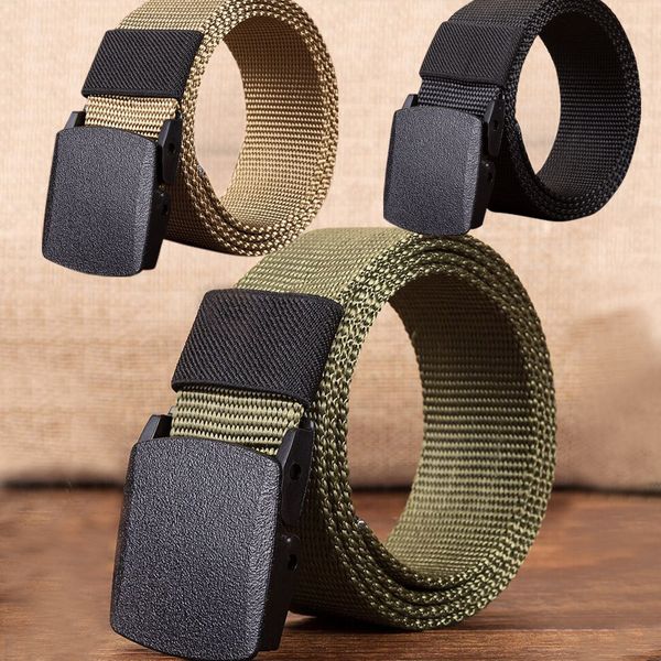 

mens belt equipment solid belt men tactical designer belts for jeans pants nylon strap canvas metal buckle waist, Black;brown