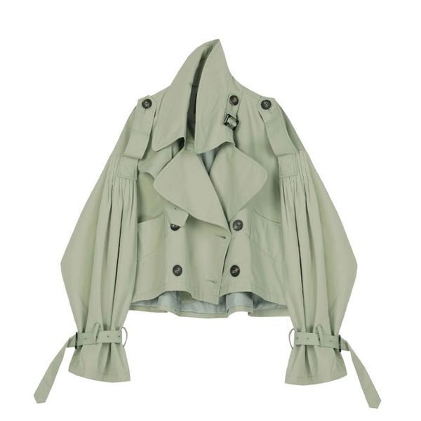 

double breasted casual short w110, Tan;black