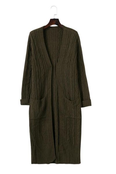 

women's coat ladies spring autumn slim knitted v-neck long cardigan female soft warm sweaters jackets femme ws4248v, White