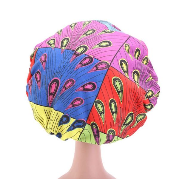 

kids adjustable african print ankara satin bonnet sleep cap turban hat night sleep beanie chemo cap, Yellow